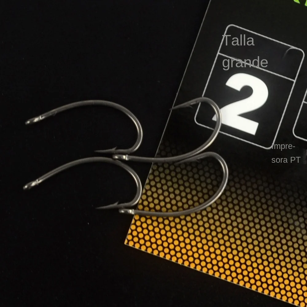 15 Uds. Anzuelo de púas de acero inoxidable recubierto de PTFE con alto contenido de carbono con ojo accesorios de pesca de carpa X501 - imagen 3