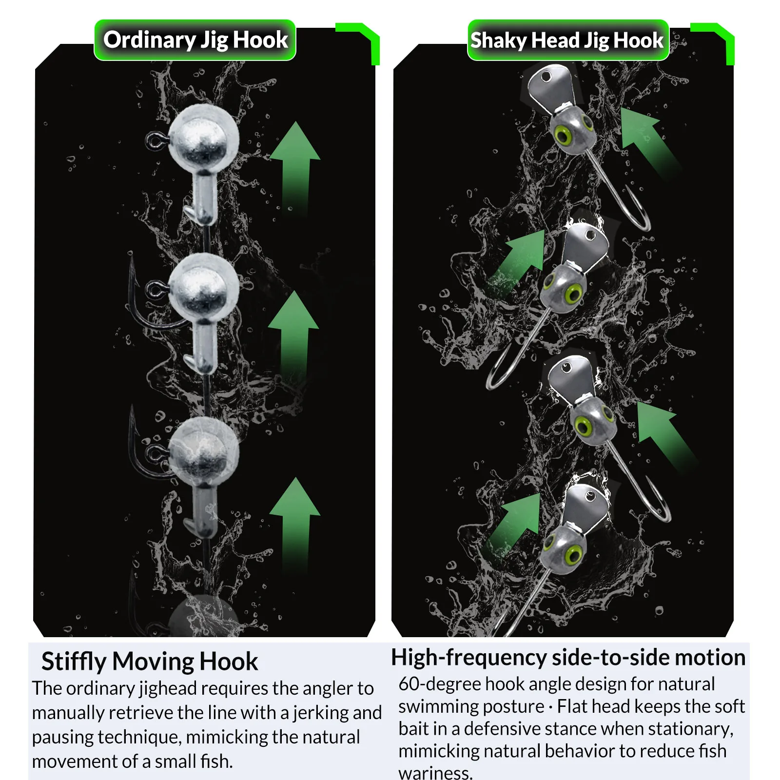 Anzuelo con cabeza tibetana de 9KM con placa de lengüeta frontal, anzuelo con cabeza de anzuelo de pesca de 3,5-10g para pesca sin malezas en agua salada, 10 Uds. - imagen 5