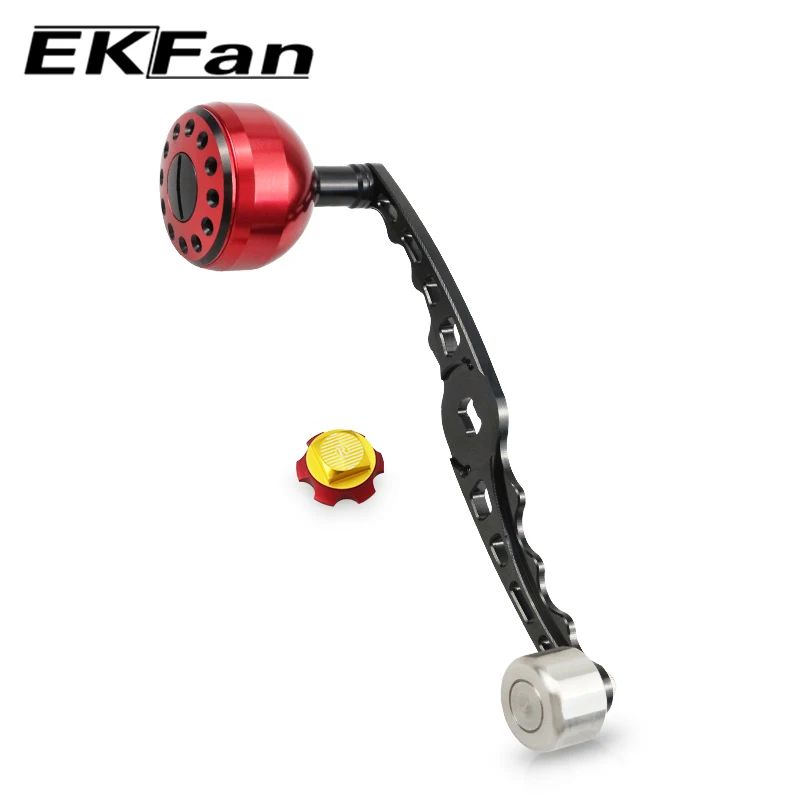 EKFan 130MM Alloy S Type 8x5MM Holes For Fishing Bast Casting Reel Wheel Handles DIY Parts Accessory - imagen 4