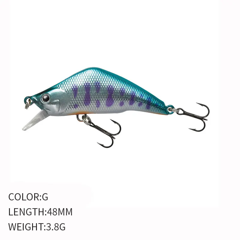 Señuelo de pesca de pececillos, cebo duro Artificial de 48mm y 3,8g, 1 uds, Wobblers, Crankbait, Iscas - imagen 3