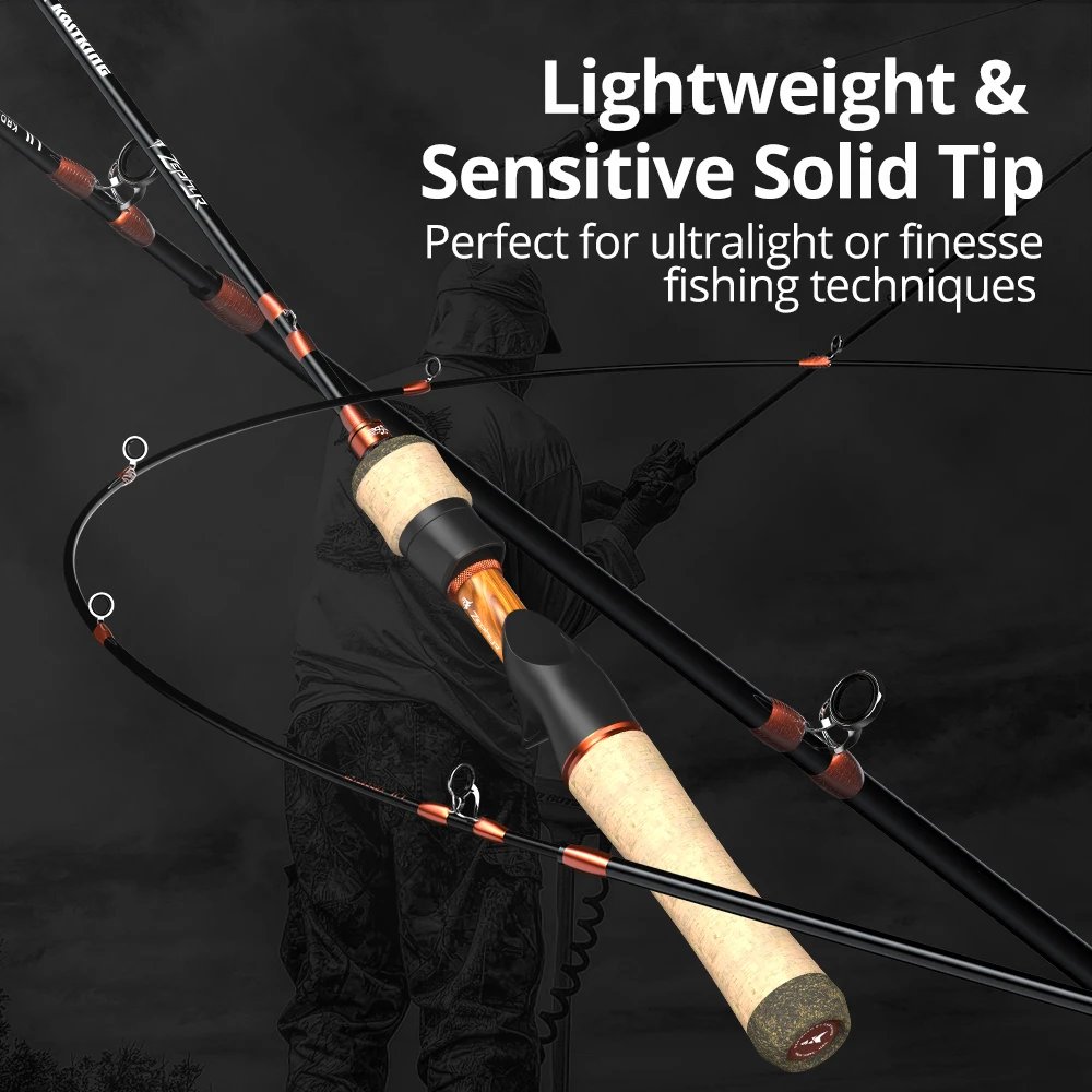 KastKing Zephyr Bait Finesse System UL caña de pescar de fundición giratoria fibra de carbono 2 piezas 1,53-1,8 m 1-8g para pesca de trucha - imagen 4