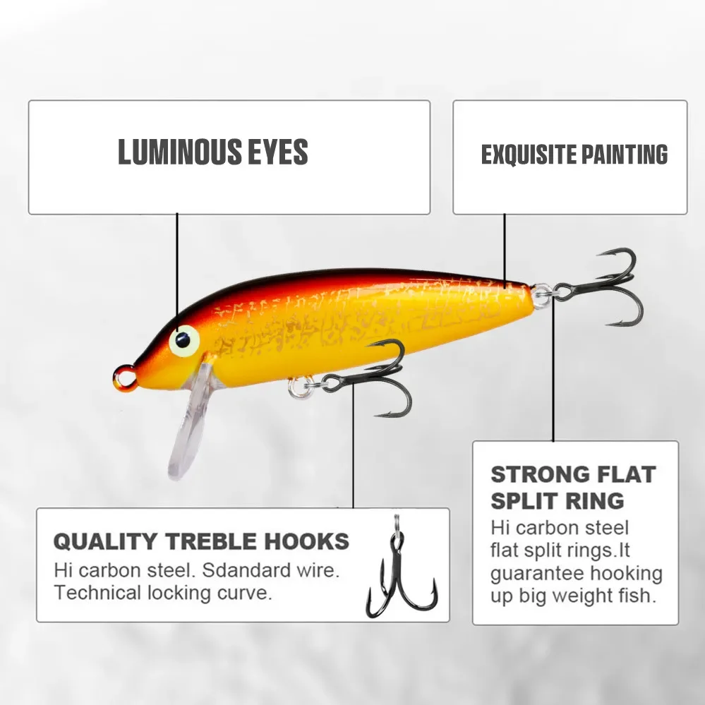Señuelo Jerkbait Minnow hundido – Cebo duro para lucio, perca y trucha - imagen 3