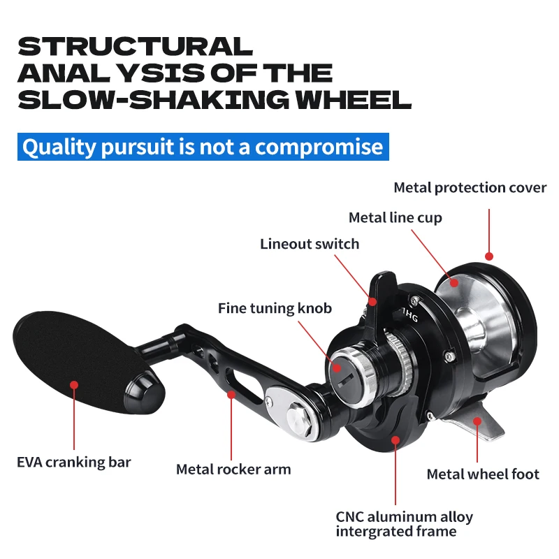 WEIHE 1 Uds rueda de placa de hierro de vibración lenta totalmente metálica rueda luya - imagen 2