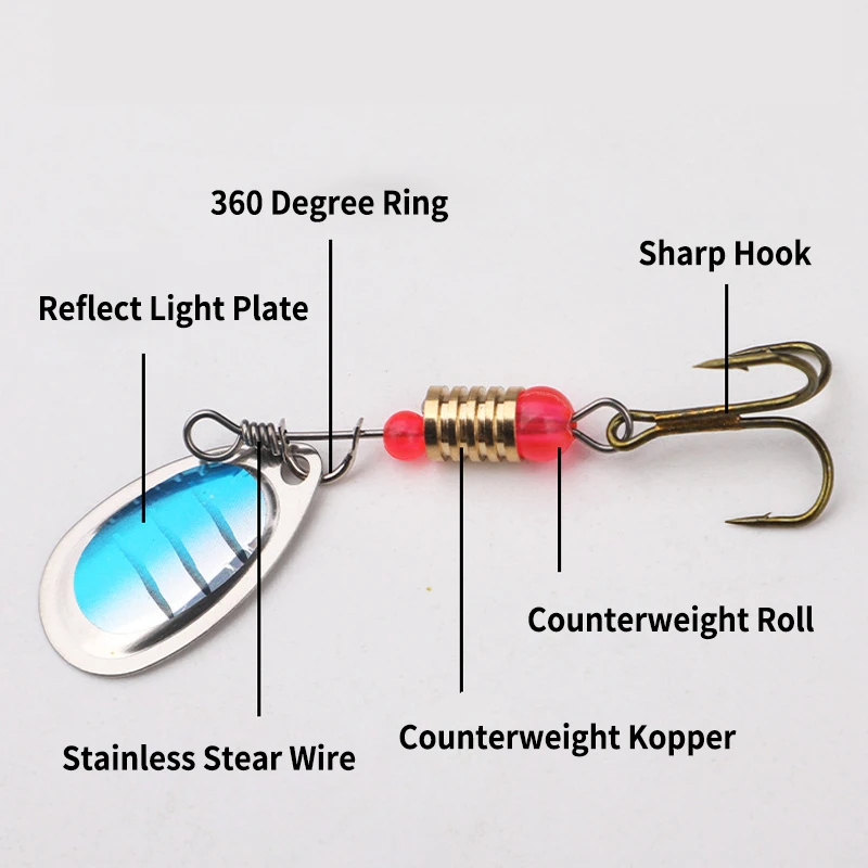 Kawa nuevo 16 unids/lote cucharas de Metal Spinner señuelos 3,4g Jig Spoonbaits Crankbaits pesca Wobblers para Lucio conjunto de ganchillo cebos aparejos - imagen 3