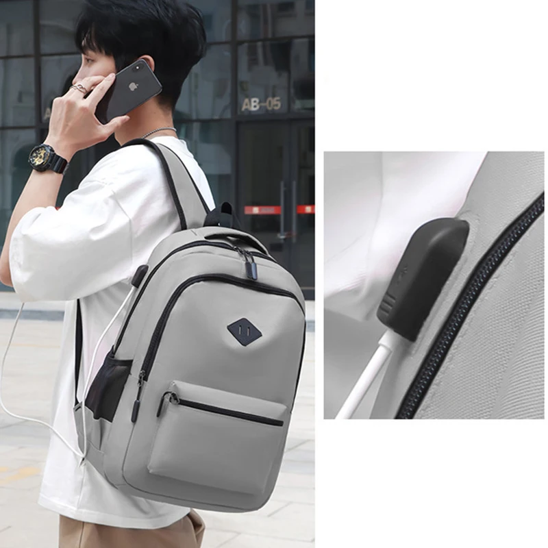 Lawaia Mochilas impermeables para ordenador portátil de negocios, mochila de viaje para hombre de 35x29x17, mochila universitaria con puerto USB, mochilas para hombres y mujeres - imagen 3