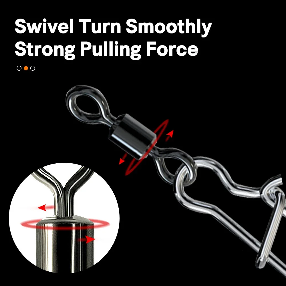 THORFORCE 50 Uds accesorios de pesca de Lucio conector Pin rodamiento giratorio de acero inoxidable señuelo para anzuelo giratorio aparejos - imagen 5