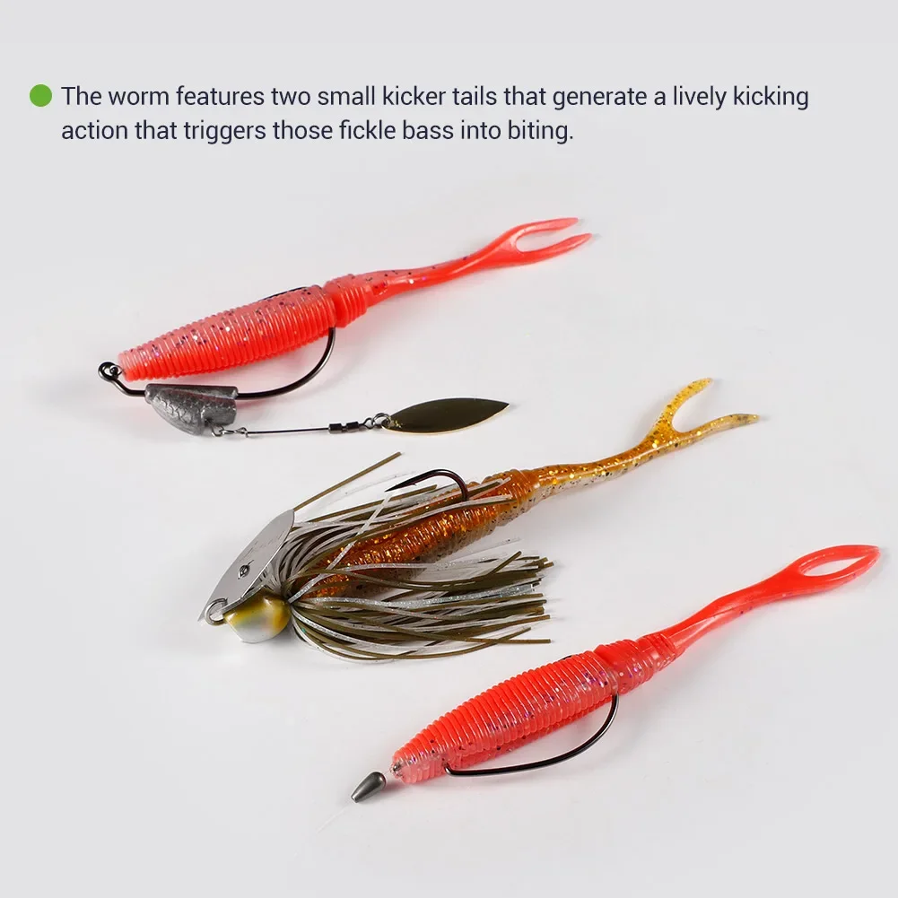 BASSLAND-señuelo suave de silicona para Pesca, 140mm, 11,5g, 4 Uds., cola de horquilla para sábalo, aparejos de Pesca para Lucio de agua salada para invierno - imagen 4