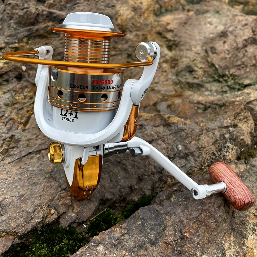 Carrete de pesca giratorio de alta velocidad, alta calidad, relación de engranaje 5,5: 1, para pesca de carpa en agua salada - imagen 3