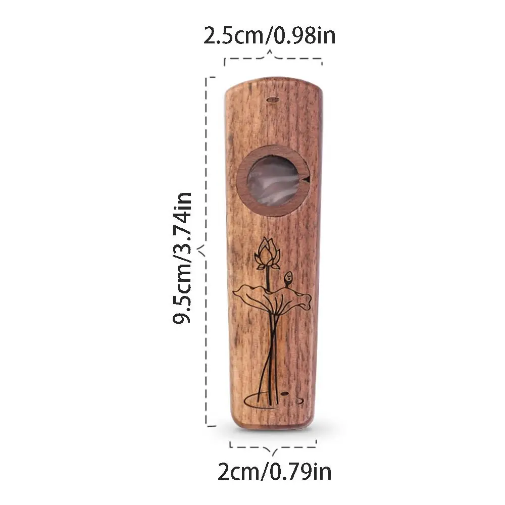 Kazoo de madera profesional – Instrumento viento fácil con estuche - imagen 5