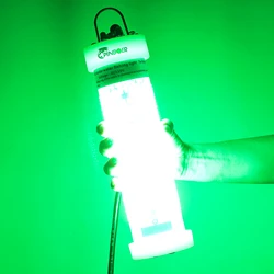 Luz de pesca submarina verde y blanca atrayente cebo aguas profundas