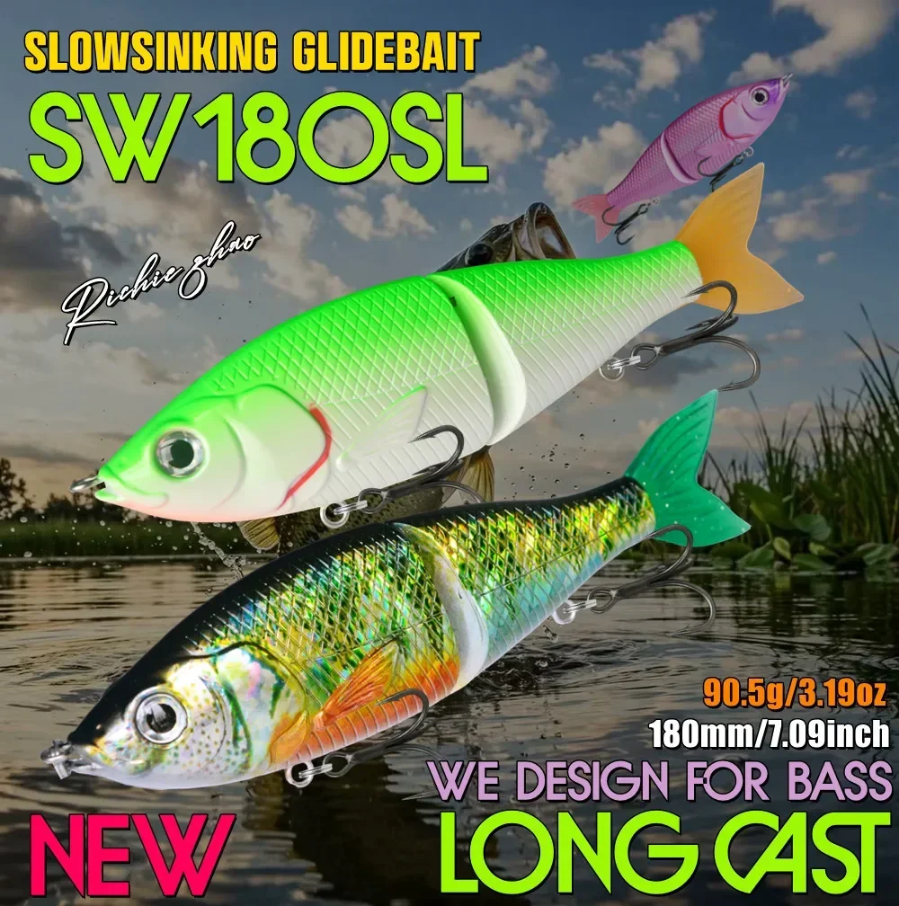 Greenspider Swimbait Articulado 180mm – Ojos 3D para Pesca en Mar - imagen 2