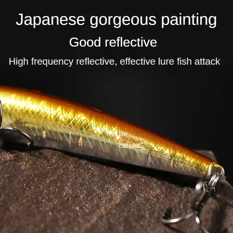 Señuelo de pesca de Minnow, cebo de fundición larga de acero magnético de 8cm/10cm, cebos de Megabass de hundimiento lento, Wobbler flotante, perca de Lucio, 2 piezas - imagen 5