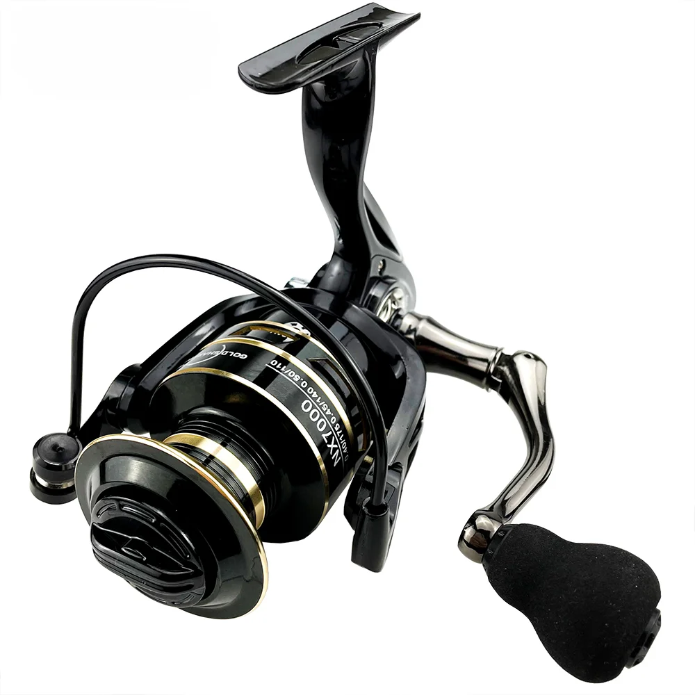 Carrete de pesca giratorio, carrete de Metal, bobina de pesca de plantilla de mar, arrastre máximo de 12KG, herramienta de pesca de carpa intercambiable izquierda/derecha, serie 2000-7000 - imagen 3