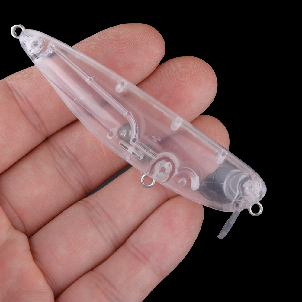 Chan'sHuang 20 piezas cebo en blanco sin pintar 8cm 9,2g labio desmontable perro caminando Minnow DIY hecho a mano aparejos de señuelo de pesca Artificial - imagen 5