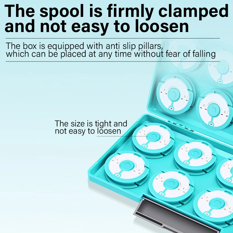 Caja de línea principal de pesca, tablero de bobinado, caja ABS, carretes de silicona, carretes 6/10/16 para línea de aparejo líder de trazo, alta capacidad - imagen 4