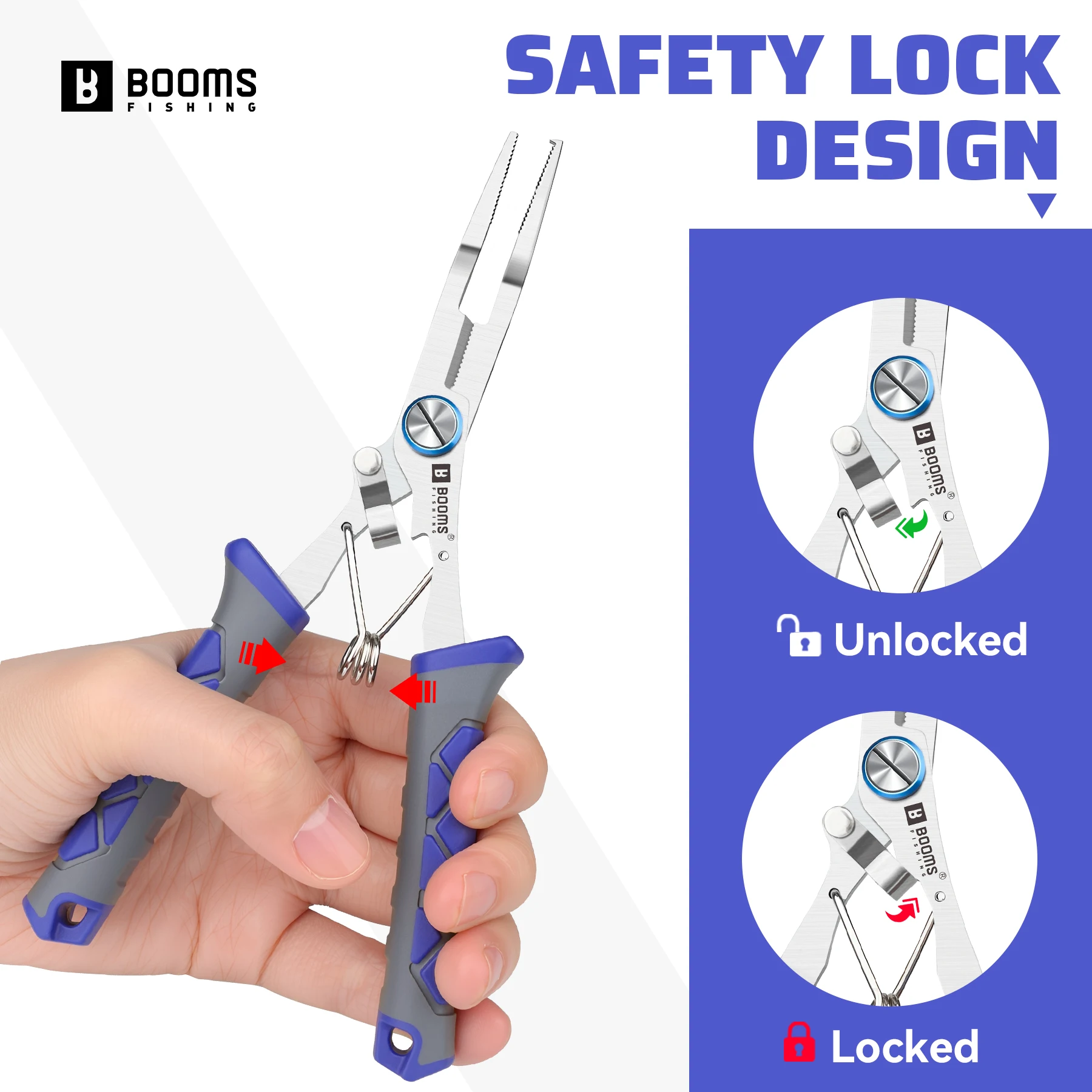 Booms Fishing XW13-Alicates de pesca multifuncionales, cortador de línea de acero inoxidable, abridor de anillo dividido portátil, herramienta de pesca - imagen 5