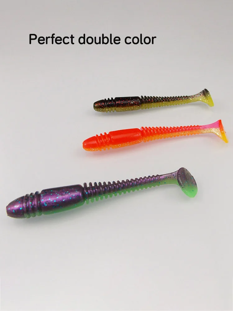 Cebo de pesca de alta calidad, gusano Vibro suave de 10cm para pesca de trucha y Lucio - imagen 4