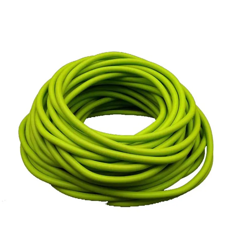 Tirachinas de látex Natural verde para Yoga, tubo de goma de 0,5-5M para caza y tiro, accesorios de banda de tubo elástico alto, diámetro de 2x5mm - imagen 5