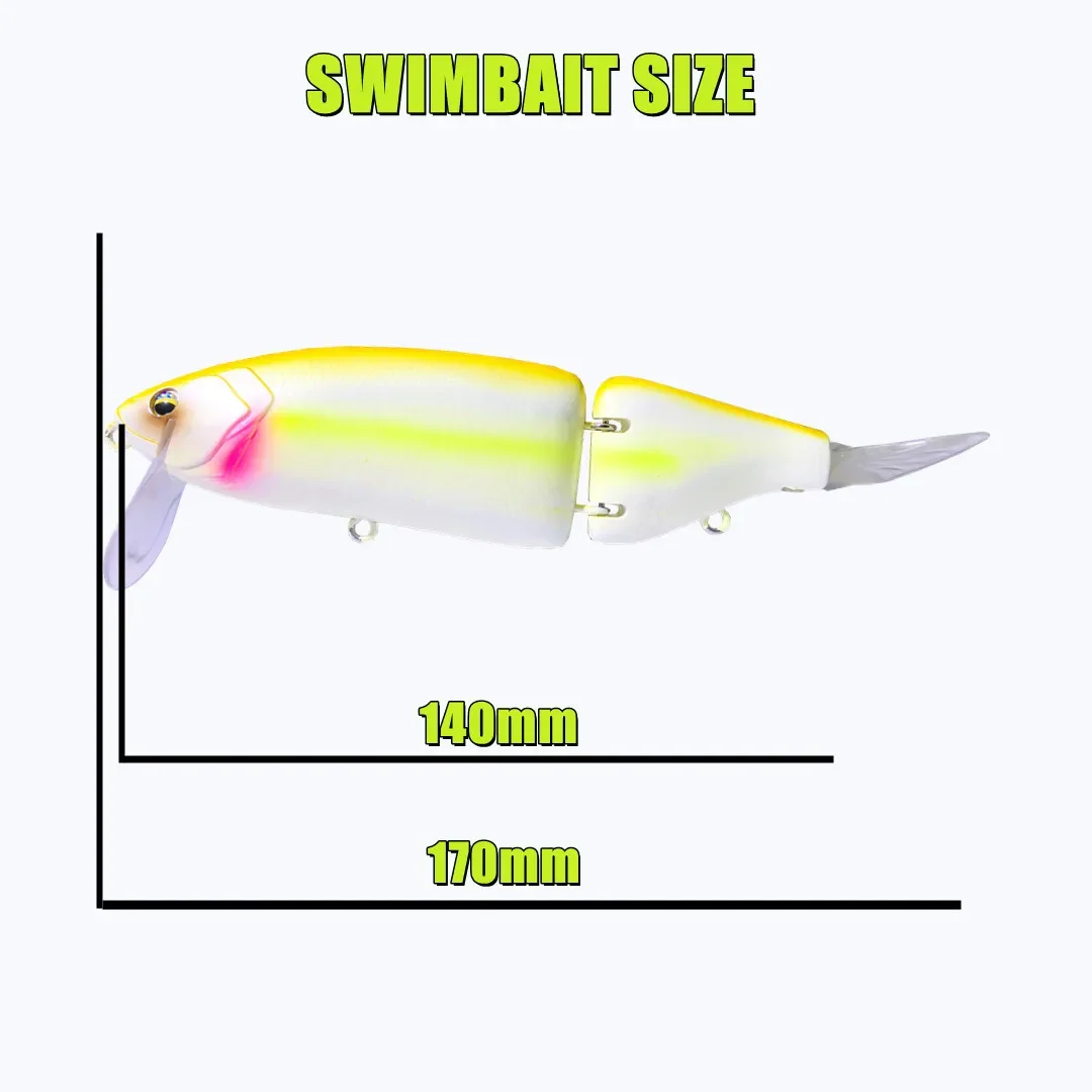 GREENSPIDER señuelo caliente cebo articulado 140mm 55g Swimbait Señuelos de Pesca cuerpo duro flotante lubina aparejos de cebo de pesca - imagen 3