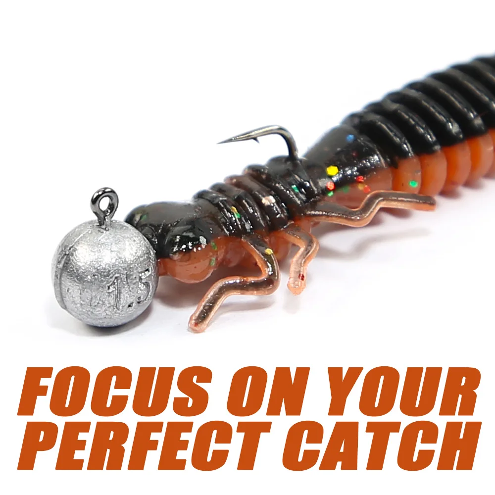 PEAK 10 unids/lote Micro anzuelo de pesca con cabeza de anzuelo, anzuelo de pesca en hielo, Mini anzuelo de manivela, señuelo suave, aparejos de pesca - imagen 3