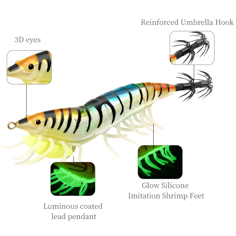 Señuelo luminoso de pesca de sepia, anzuelo de calamar, anzuelos de pie suave, simulación realista, cebo de pulpo de silicona, aparejos de pesca con sonido - imagen 4