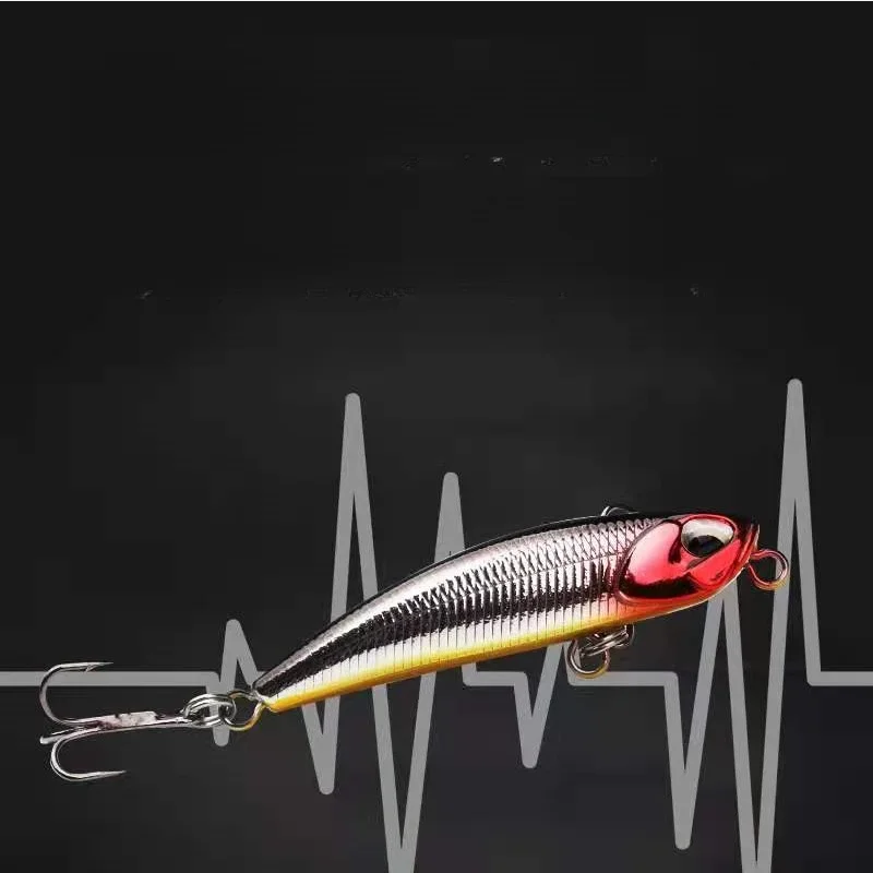 1 Uds Minnow hundimiento lentamente señuelo de pesca con lápiz 5cm 5g Crankbait Wobblers ABS cebo duro Artificial aparejos de pesca de mar y lago - imagen 3