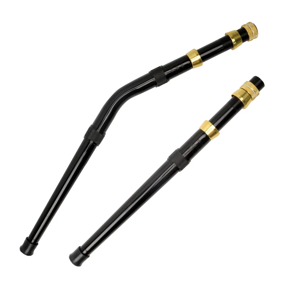 Mango recto/curvo intercambiable con extremo doblado de aluminio para caña de pescar, caña de juego grande, caña de pescar para barco de fibra de vidrio, 3 secciones - imagen 2