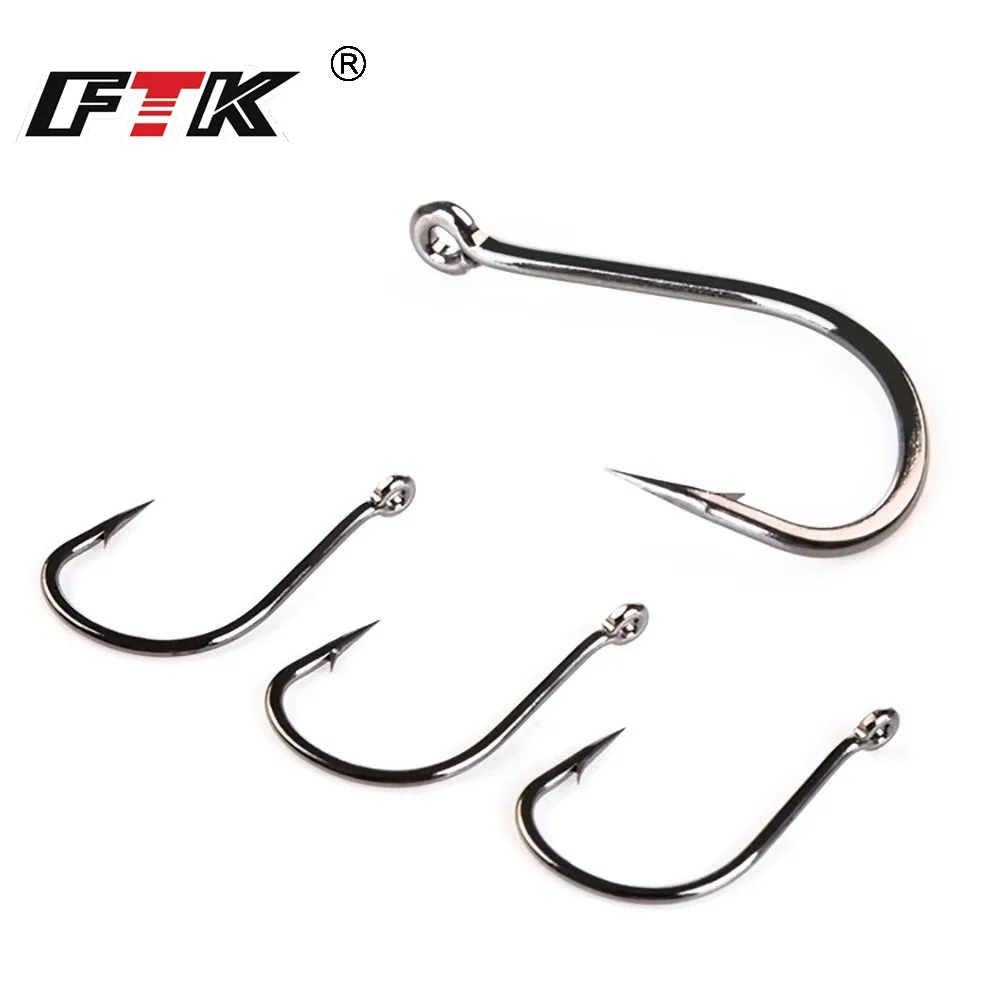 FTK 7-10 Uds IZUMEZINA anzuelos de pesca acero rico en carbono tamaño 2-22 #   Accesorios de anzuelos de púas anillados con anzuelos de carpa individuales