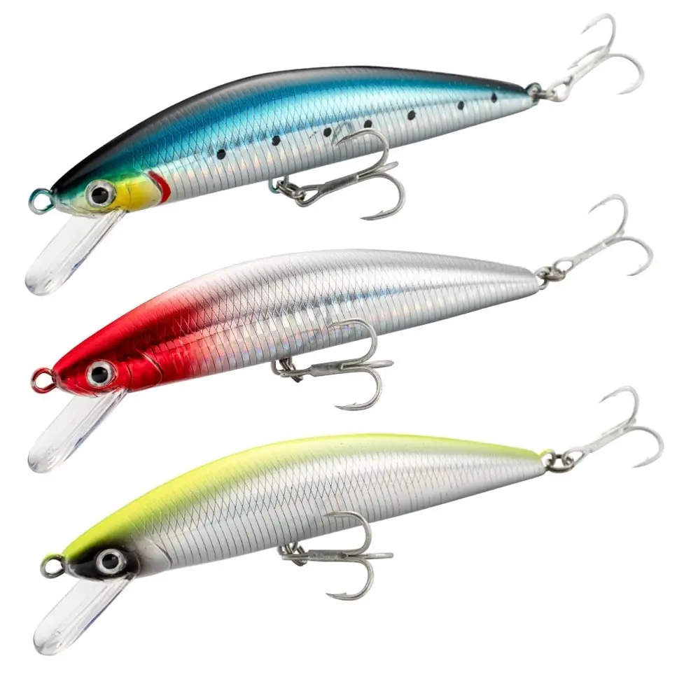 Señuelo Hundidor Wobbler Jerkbait Swimbait con anzuelos triples