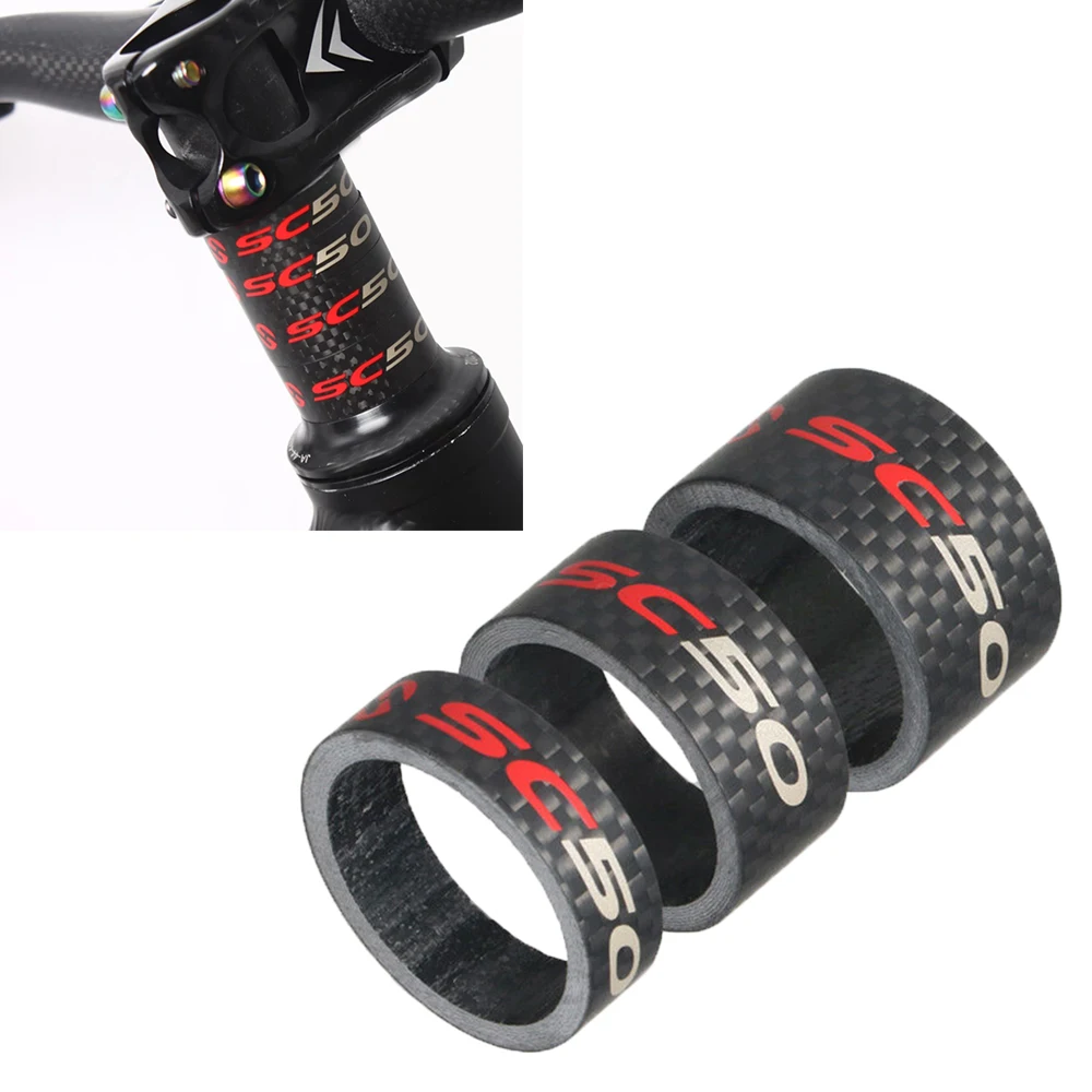 Horquilla delantera para vástago de bicicleta mate 3K, 1-1/8 ", fibra de carbono, arandela espaciadora de 28,6mm, accesorios para bicicleta, almohadilla espaciadora - imagen 5