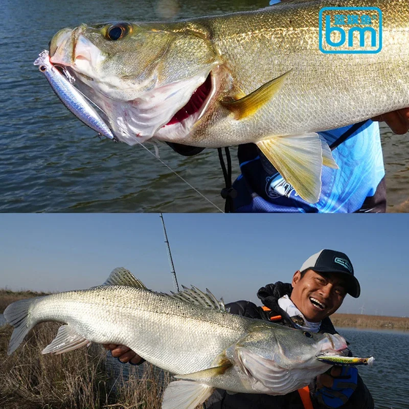 LURETV-cebo Minorua sumergido voltado con bandera azul, balística, tiro súper largo, capa de natación completa, lubina, ejército - imagen 5