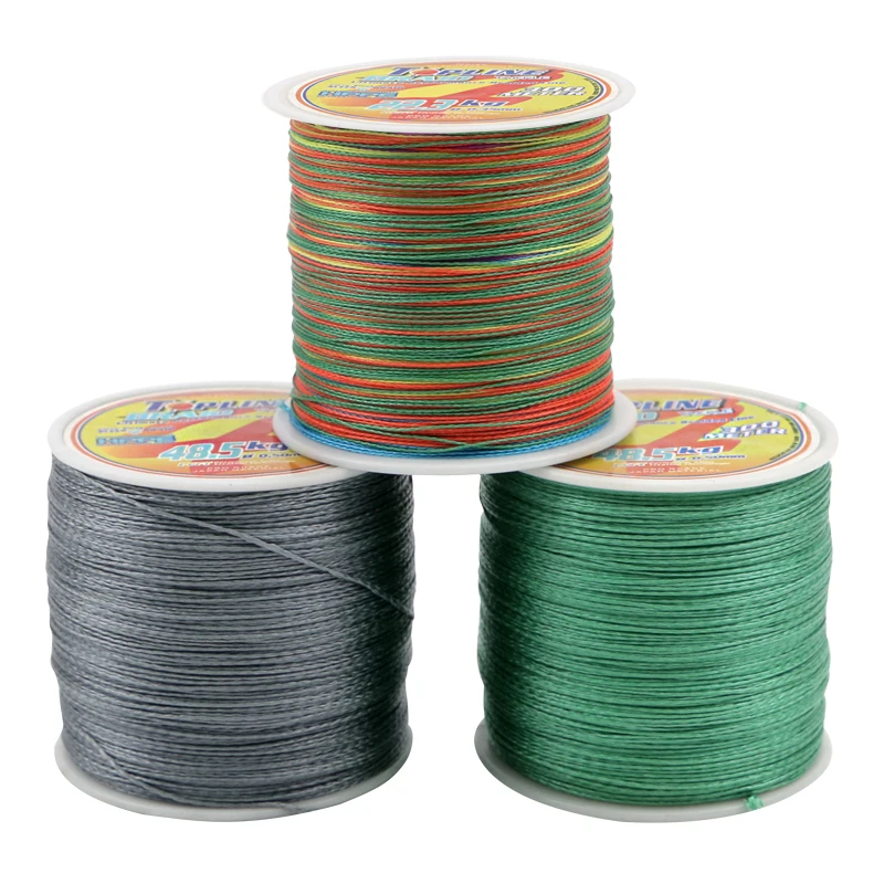 Línea de pesca trenzada de 4 hebras, multifilamento, hilo de pesca de carpa, multicolor, 300-0,1mm, 0,5-3,9 kg, 48,5 M - imagen 2