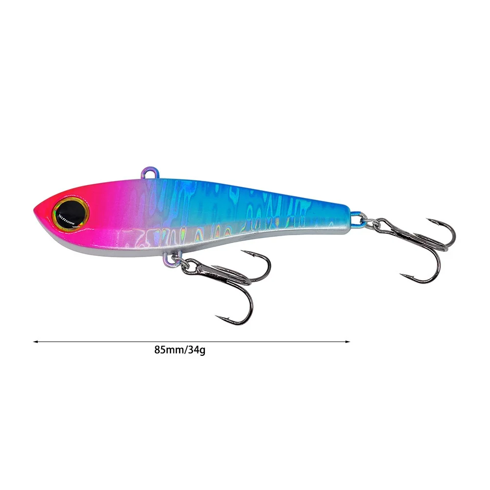 Señuelo de pesca de todas las profundidades, 34g, VIB, vibración de fundición larga, Swimbait, 8,5 cm, señuelos artificiales, cebo duro, plomo ABS integrado con revestimiento UV - imagen 2