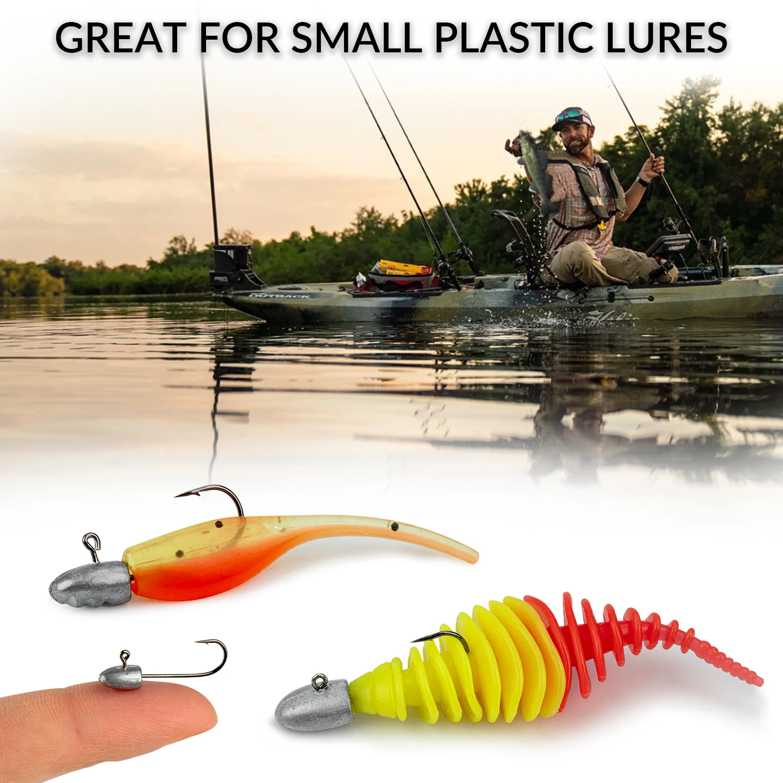 THKFISH-anzuelos con cabeza de plomo, 10 Uds., 3g, 4g, manivela, anzuelo de pesca con cabeza, Mini plantillas, señuelos de gusanos blandos, anzuelo para pesca de lubina y carpa - imagen 4