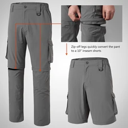 Bassdash Pantalones convertibles de pesca con cremallera UPF50+