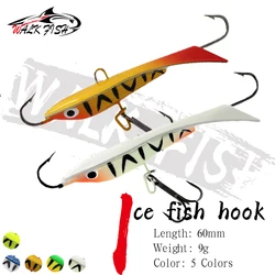 WALK FISH 1 Uds 6cm 9g plantilla de hielo de invierno señuelo equilibrado cebo de Metal Artificial Mini pescado de plomo cebo Artificial carpa ojo blanco 0 al aire libre