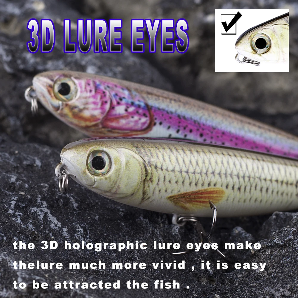 CCLTBA cebo Topwater 9cm 11,8g señuelos duros cebos de lápiz Shad Señuelos de pesca flotante oscilante caminar al perro para aparejos de pesca - imagen 5