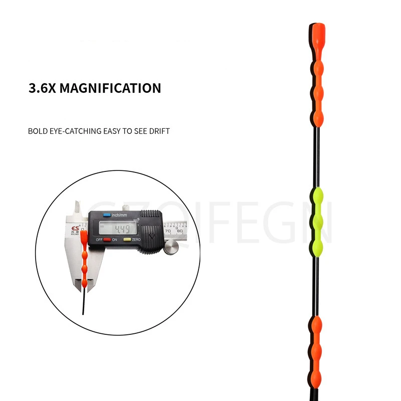 Flotador de pesca ZYZ Sea Rock, 6 tamaños, longitud máxima, 44,4 CM, palo luminoso insertable, cola más larga, deriva de pesca de agua salada o dulce - imagen 4