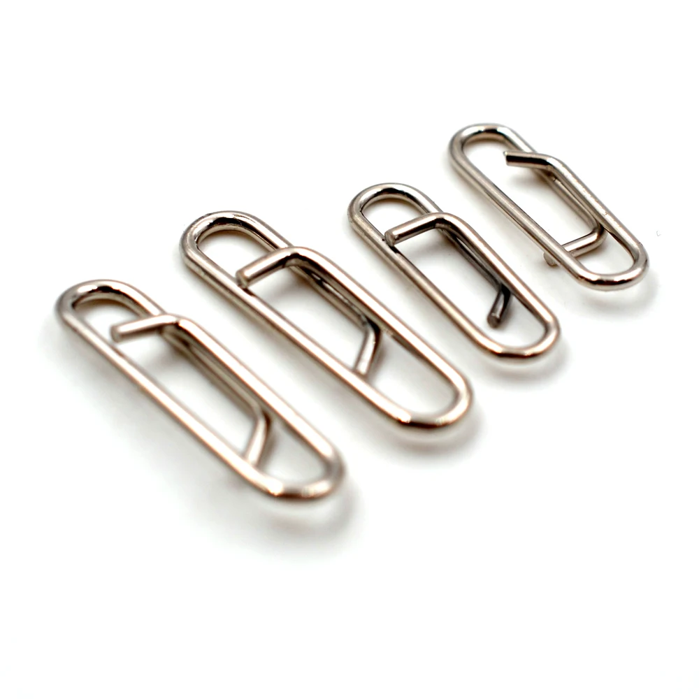 MNFT 50 Uds potente Clip de enlace rápido de acero inoxidable aparejos de pesca a presión Clips de eslabones de plomo de cambio rápido accesorios de enclavamiento - imagen 5