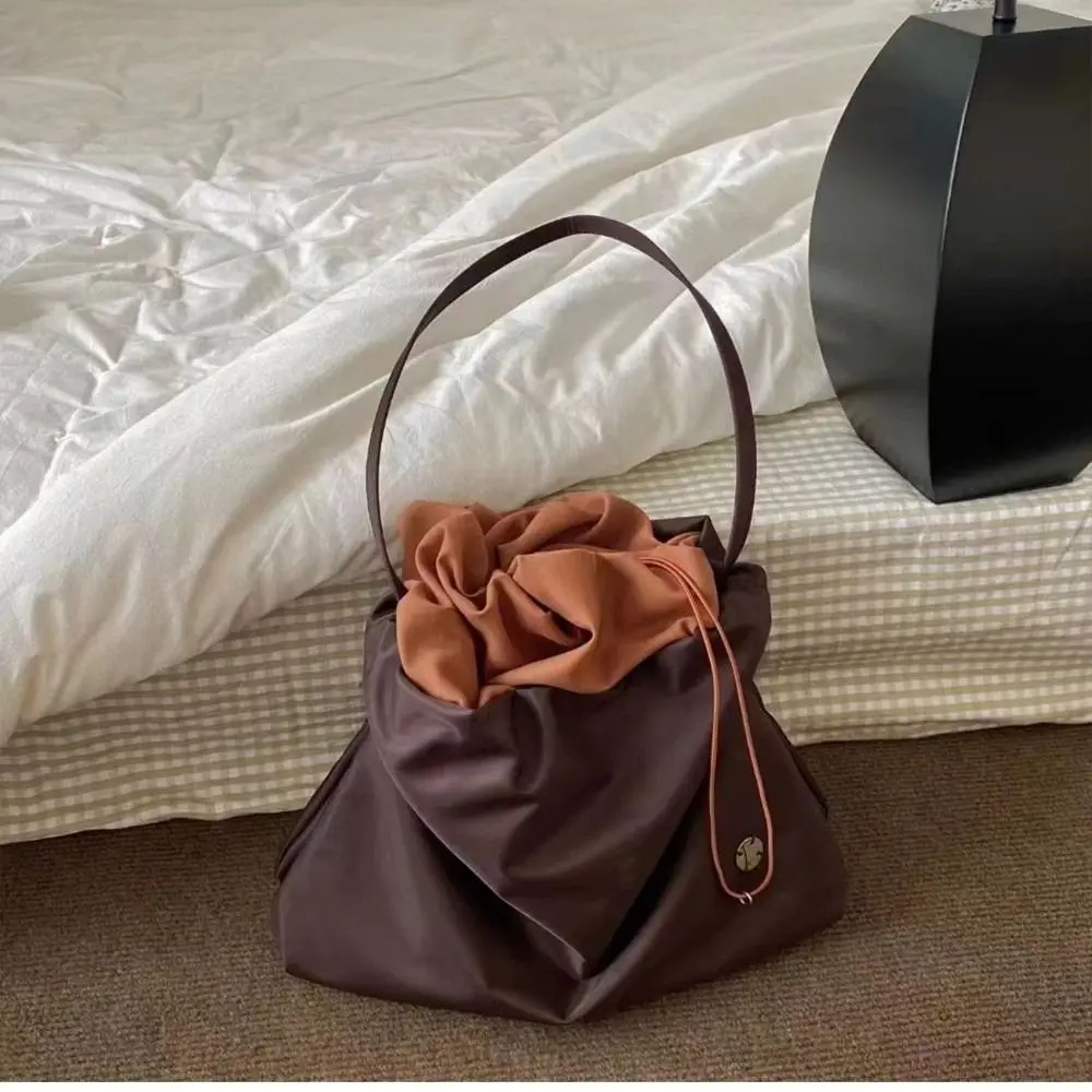 Bolso de mujer forma nube – Nailon suave doble correa gran capacidad - imagen 3