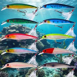 Señuelos minnow con plumas – Wobblers de cebo duro para carpa