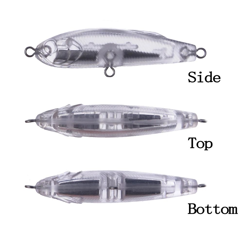 Chan'sHuang 30 Uds cebo en blanco sin pintar 3,7G/5,8G Mirco lápiz de hundimiento lento DIY señuelo de pesca Artificial - imagen 3