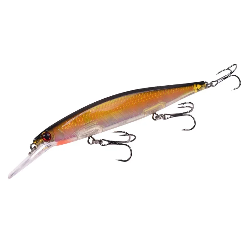 Señuelo de pesca flotante Minnow, Wobblers de plástico, 12,5 cm, 12,8g, cebo duro Artificial, Topwater, Lucio, lubina, aparejos de pesca Crankbait, 1 ud. - imagen 4