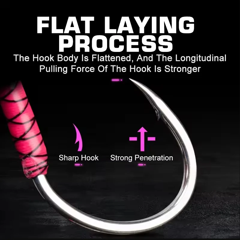 HK040 2 pares de anzuelo de asistencia de Jigging de Metal de alto carbono UV luminoso PE línea Pike Jig señuelo anzuelo de Pesca de agua salada Pesca - imagen 5