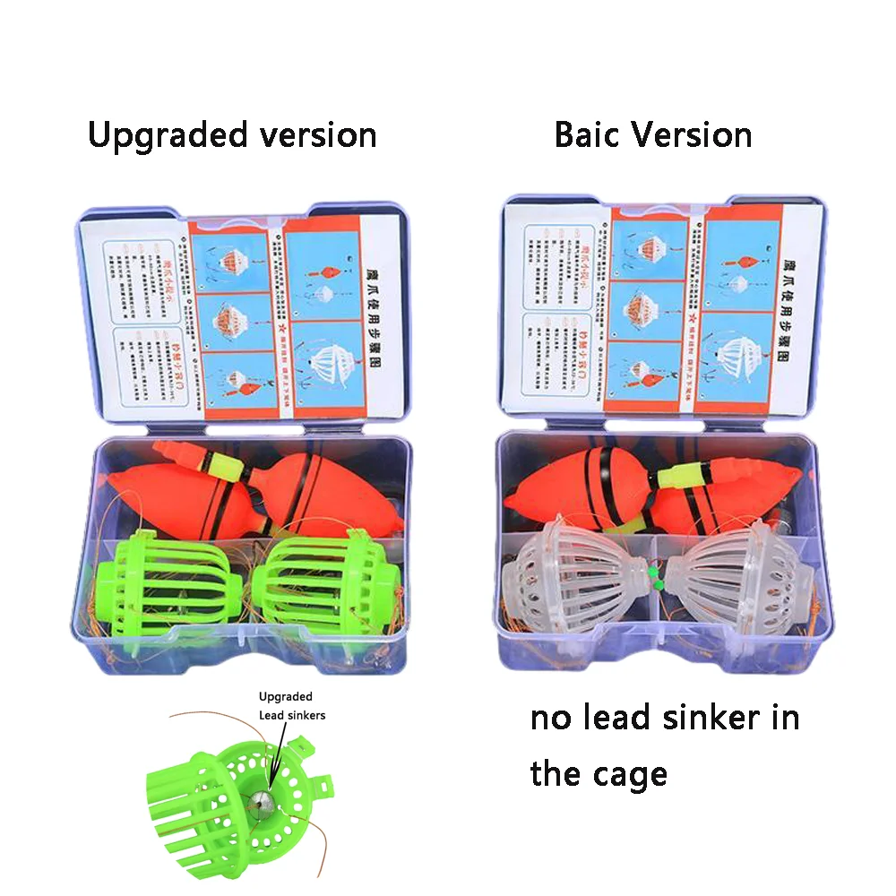 Kit de anzuelos de Pesca de carpa, señuelo de cuchara giratoria, flotante, cebo Artificial, aparejos de Pesca, 9 unids/lote por caja - imagen 5
