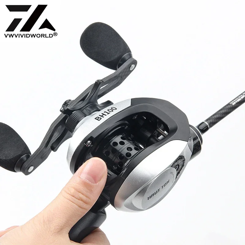 VX-carrete de pesca de carbono, carrete de fundición, superligero, aleación de aluminio, poco profundo, 4 + 1BB, 5 KG de arrastre máximo, 126g - imagen 4