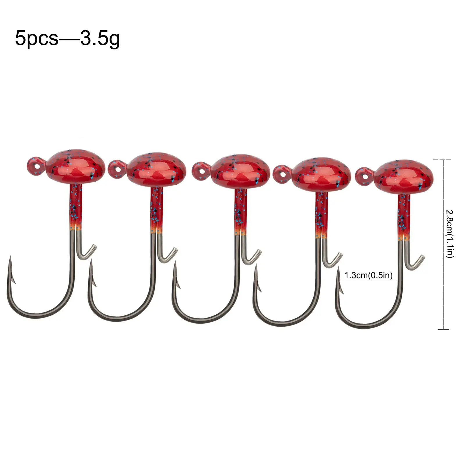 5pcs 3.5g red
