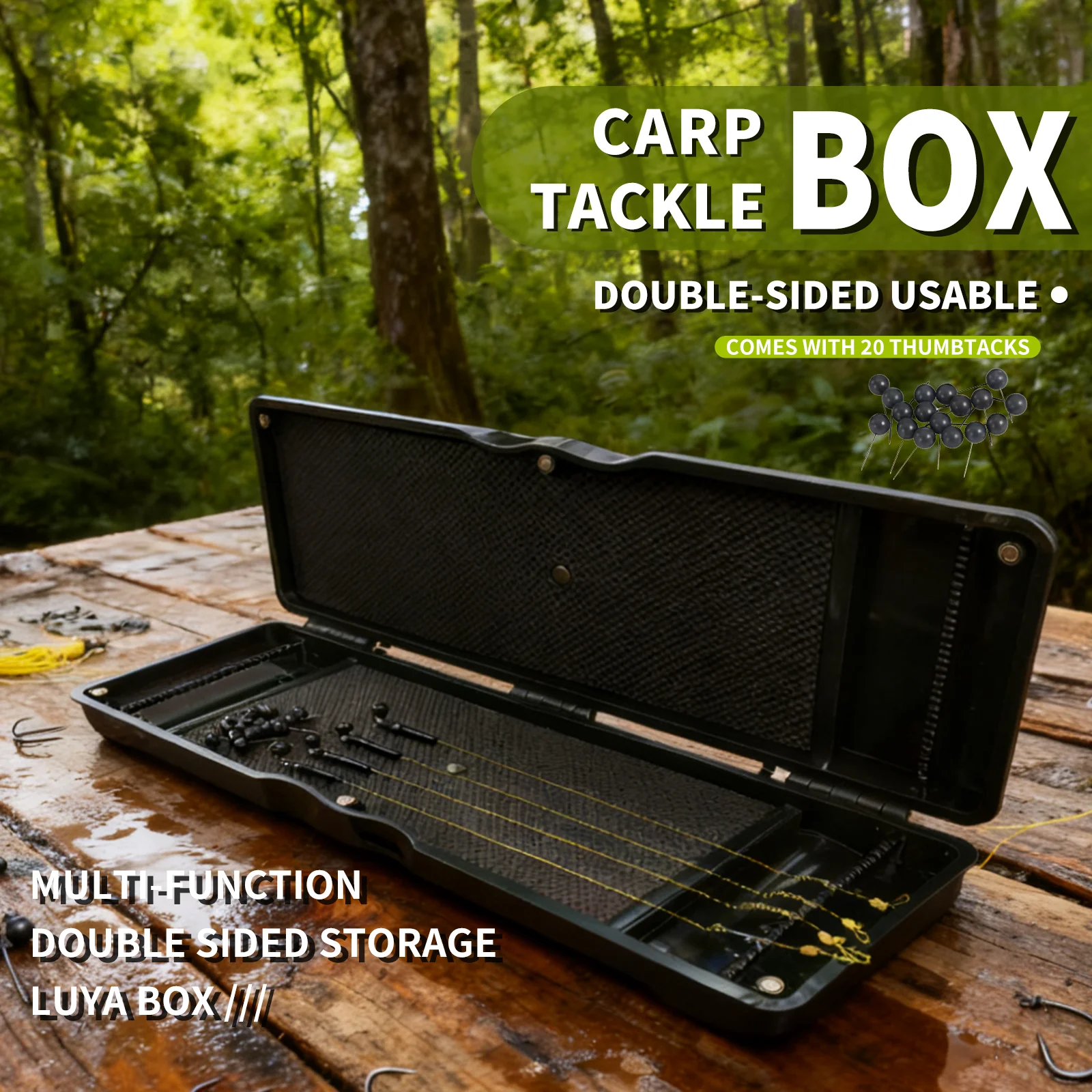 Ouli Estuche rígido para carretes de pesca – Organizador doble cara - imagen 3