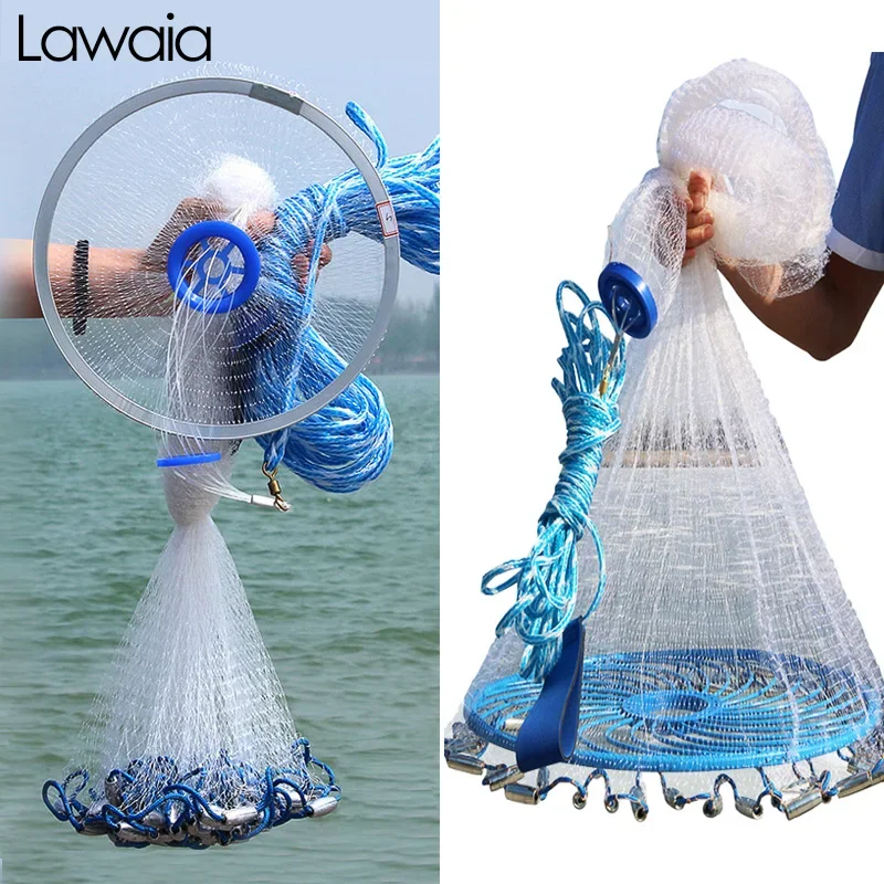 Lawaia Red plegable de aluminio artesanal para pesca - imagen 4