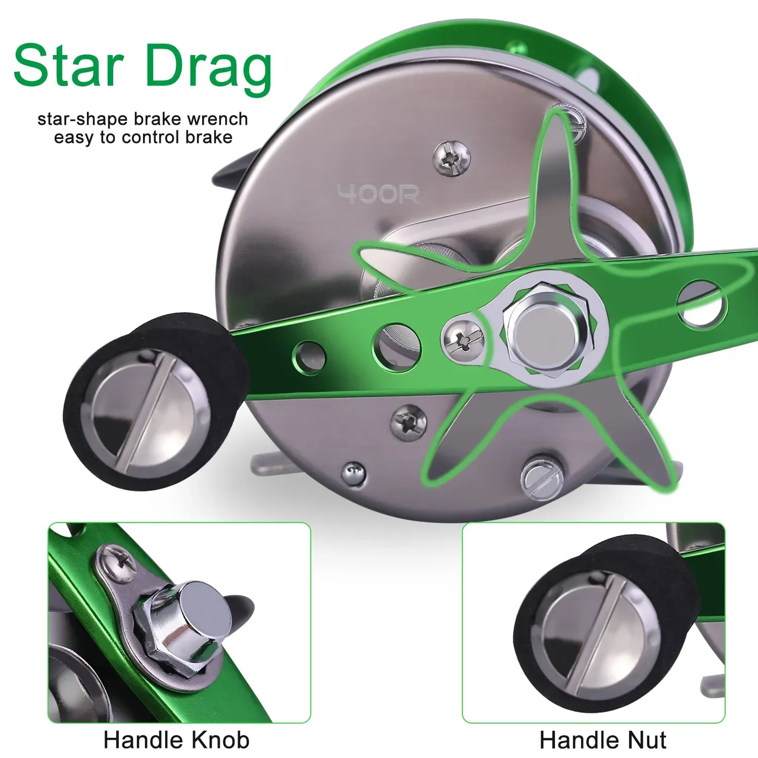 Carrete de Pesca Sougayilang de Jigging lento, carrete de Pesca de agua salada de alta velocidad 5,3: 1, carrete de Pesca para barco de curricán, Jigging, Pesca de mano izquierda/derecha - imagen 5